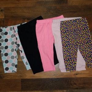 6-9 months leggings, lot of 5, never worn.